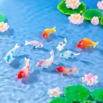 10 pcs Miniature Showpiece Set for Home Decor,Car Dashboard,Christmas,Valentine,Living Room,Gifts Figurines,Cake Decoration Items,Figurines for Home Decor. (10 Pcs Aquarium Fish)