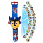 Paw Patrol Digital Projector Watch for Kids| Fun Learning Birthday Gift| Toy Watch for Boys and Girls| Shows Time, Date & Month| with Soft Silicone Strap– Chase
