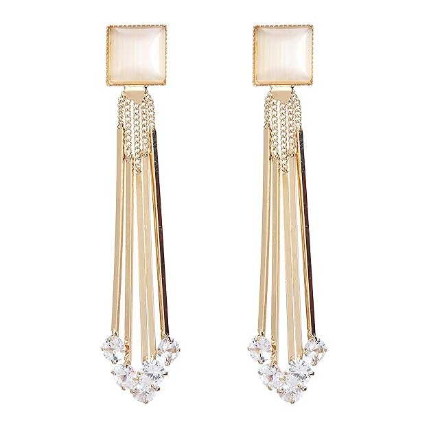 Jewellery for women Crystal Earings Gold Plated Dangler Earrings for Girls and Women