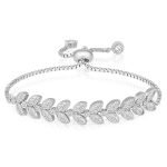 Adjustable Leaf Design Bracelet Contemporary Jewellery for Women & Girls