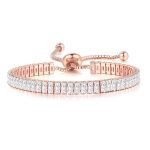 Stone Studded Adjustable Tennis Bracelet Stylish Fashion Jewellery Valentines Gift for Women & Girls