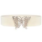 Elastic Waist Belt for Women Dresses Butterfly Design Stretchy Wide Belt for Ladies Saree - Free Size (LD134)