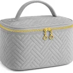 Makeup Organizer Bag Large Capacity Travel Make Up Bag for Cosmetics Vertical Storage Toiletry Bag for Skincare (LY-181-MB-GREY, Grey)