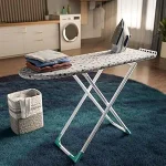 Wooden Ironing Board/Table with Iron Holder, Foldable & Adjustable | Deluxe Plus (116 x 40 cm)