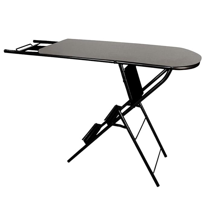 2 in 1 Foldable Ironing Board with Step Ladder | Strong and Durable | Ladder Cum Ironing Board | Easy to Fold (Black & Grey Color)