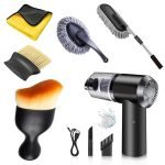 3in1 Vacuum Microfiber Car Duster Kit|Interior & Exterior Cleaning Detailing Tool|Scratch & Lint Free, Pollen Removing|Car Extendable Long Carr Duster (6 PCS - 3in1 Vacuum)