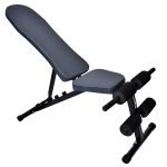 gym bench, bench for home gym, perfect gym bench for home workout, idol for bench press, and squat rack (Adjustable bench (Grey)