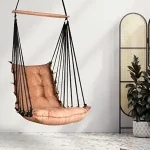 Cotton Swinging Hammock Hanging Swing Chair/Hammock Swing for Adults & Kids/Swing for Indoor Outdoor, Garden & Patio/Durable Portable Jhula/Swing for Home - Copper