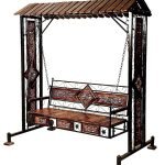 Swing Jhula Chair, Hammock, Outdoor - 3 Seater Solid Wood & Iron Swing Jhoola Swing Jhula, Hammock Jhula, Cradle for Relaxing Outdoor Seating