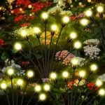 Solar Light for Outdoor Garden and Home, Waterproof Firefly Light Decor for Solar Balcony, Plant, Pot, Decoration Light (1, Standard)