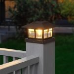 Solar Powered 4x4 inch Post Cap Lights – Waterproof,1000mAh Battery, 2 Lighting Mode, Outdoor Decorative Lamp for Garden, Patio, Driveway, Lawn, and Pathway