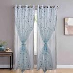 Cotton Curtain, 7 Ft, Blue, Sky, Pooja Room/Living Room/Dining Hall/Hotel/Bedroom/Kid Room/Kitchen 2 Pieces, Floral,Blackout