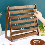 Ring Holder Multi Tiers Stable Base Jewelry Organizer for Home Shops Desktop Gray Jewelry & Watches | Jewelry Design & Repair | (Wooden 7 Layer Earring)