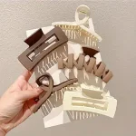 4 mattClaw Clip for Women Girls Multicolor Hair Clip for Long Thick Hairs Korean Hair Accessories pcs 4