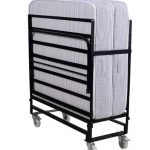 Iron bed folding single for sleeping