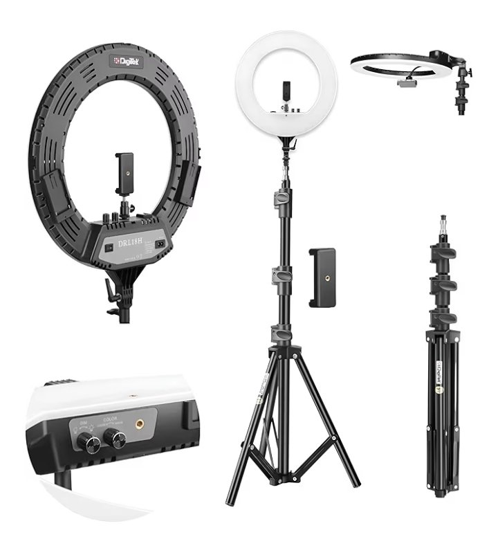 Ring light with stand