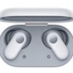 Wireless blue earbuds