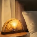 Foldable Linen Book Table Lamp | Crafted from 100% European Linen | Patented Designs | 19 x 24 cm | Ideal Lamp for Living Room Decoration, Bedroom, Office | 2.5m Cord