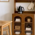 Multipurpose Storage Cabinet for Living Room, Kitchen, Office, Sideboard (Teak Brown, Medium Size with Upper Shelf)