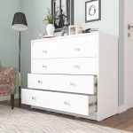 Majestic Engineered Wood Chest of Drawers (Junglewood, Matte Finish) (Moonshine White (Matte Finish)