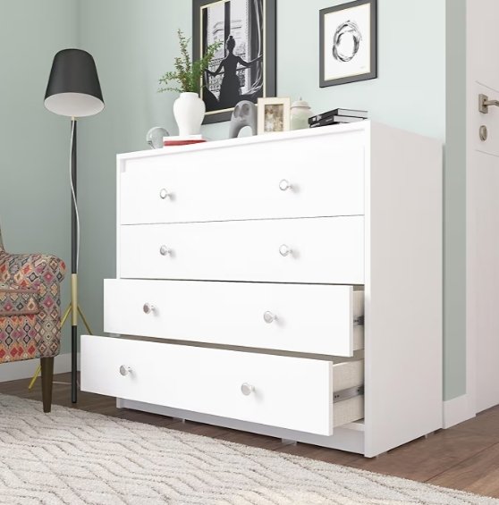 Majestic Engineered Wood Chest of Drawers (Junglewood, Matte Finish) (Moonshine White (Matte Finish)