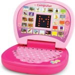 Educational Learning Laptop Toy with LED Display and Music Effect | Indoor Toy for Babies/Girls/Boys/Toddlers- 2011A (Pink, 3xAA Battery