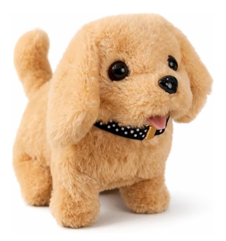 Walking Brown Dog Toy for Kids | Interactive Talking Puppy with Moving Head, Wagging Tail & Barking Sound | Educational Play Pet Gift