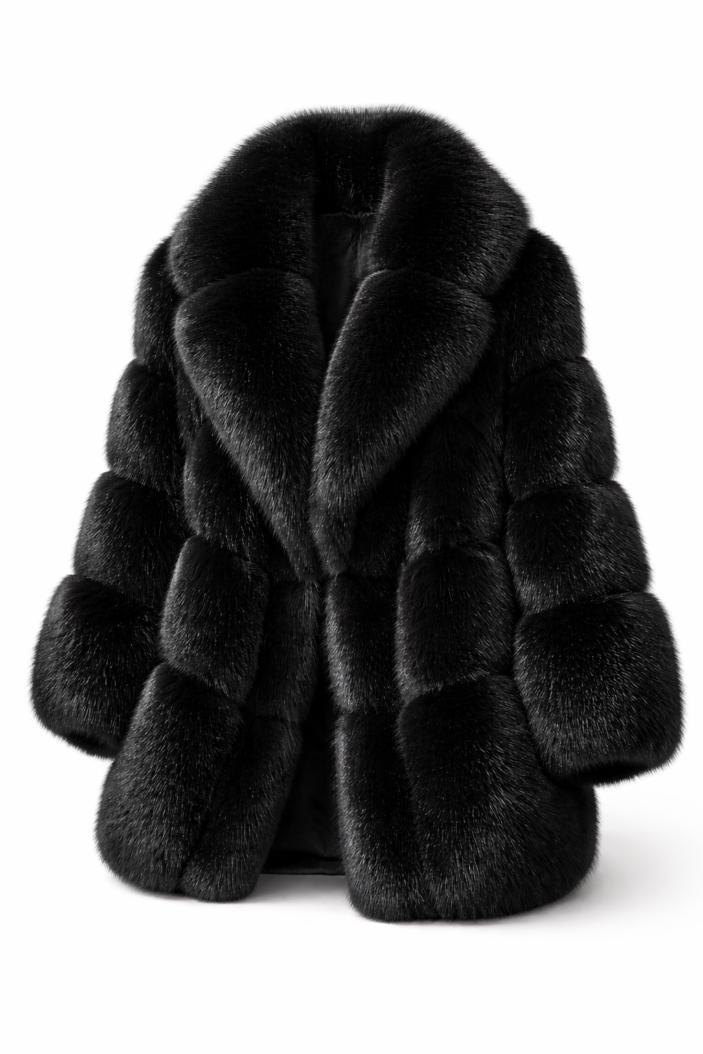 Black fur coat