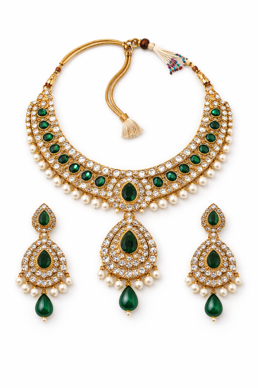 Artificial gold jewelry set
