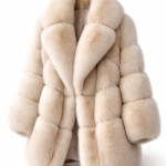 White basic fur coat